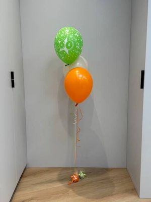Trosje van 3 ballonnen met gewichtje
