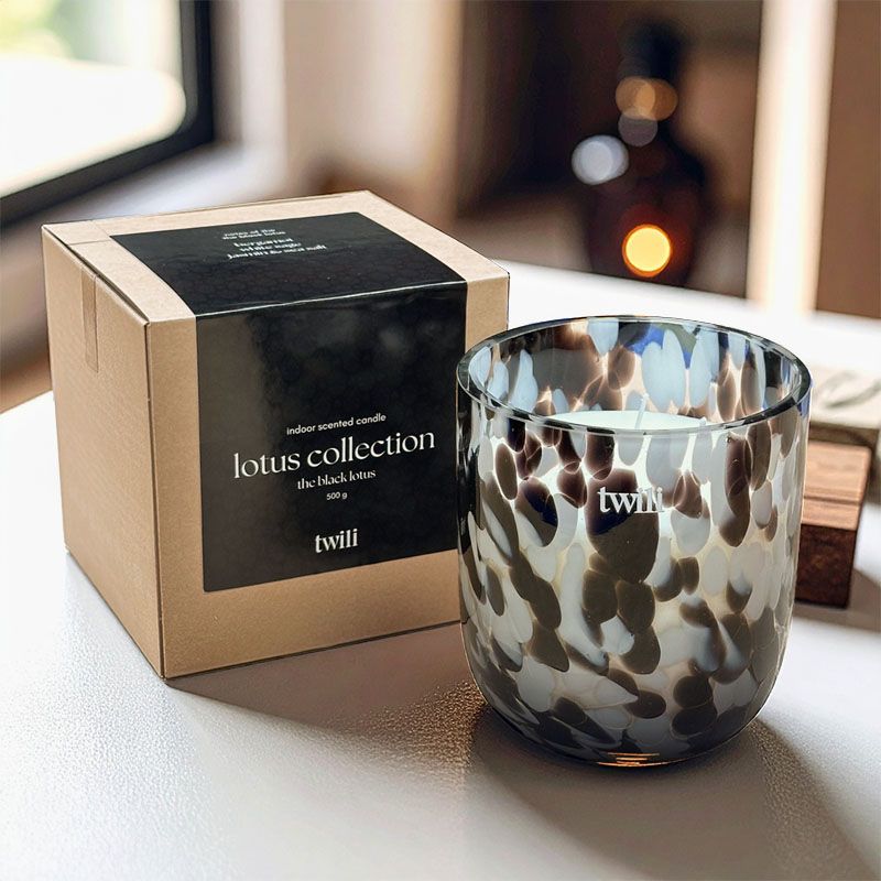TWILI INDOOR SCENTED CANDLE LOTUS COLL. BLACK M