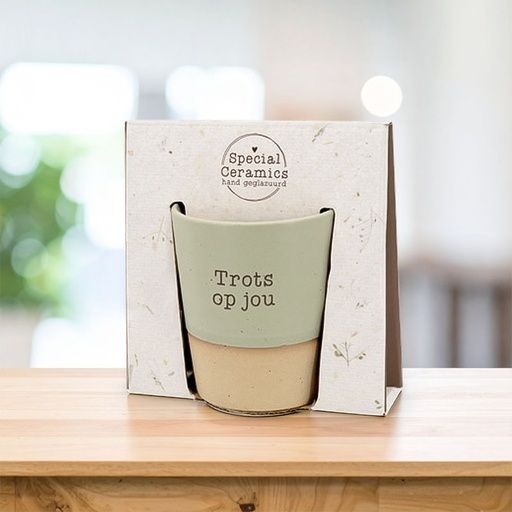 SPECIAL CERAMICS MUG "TROTS OP JOU"