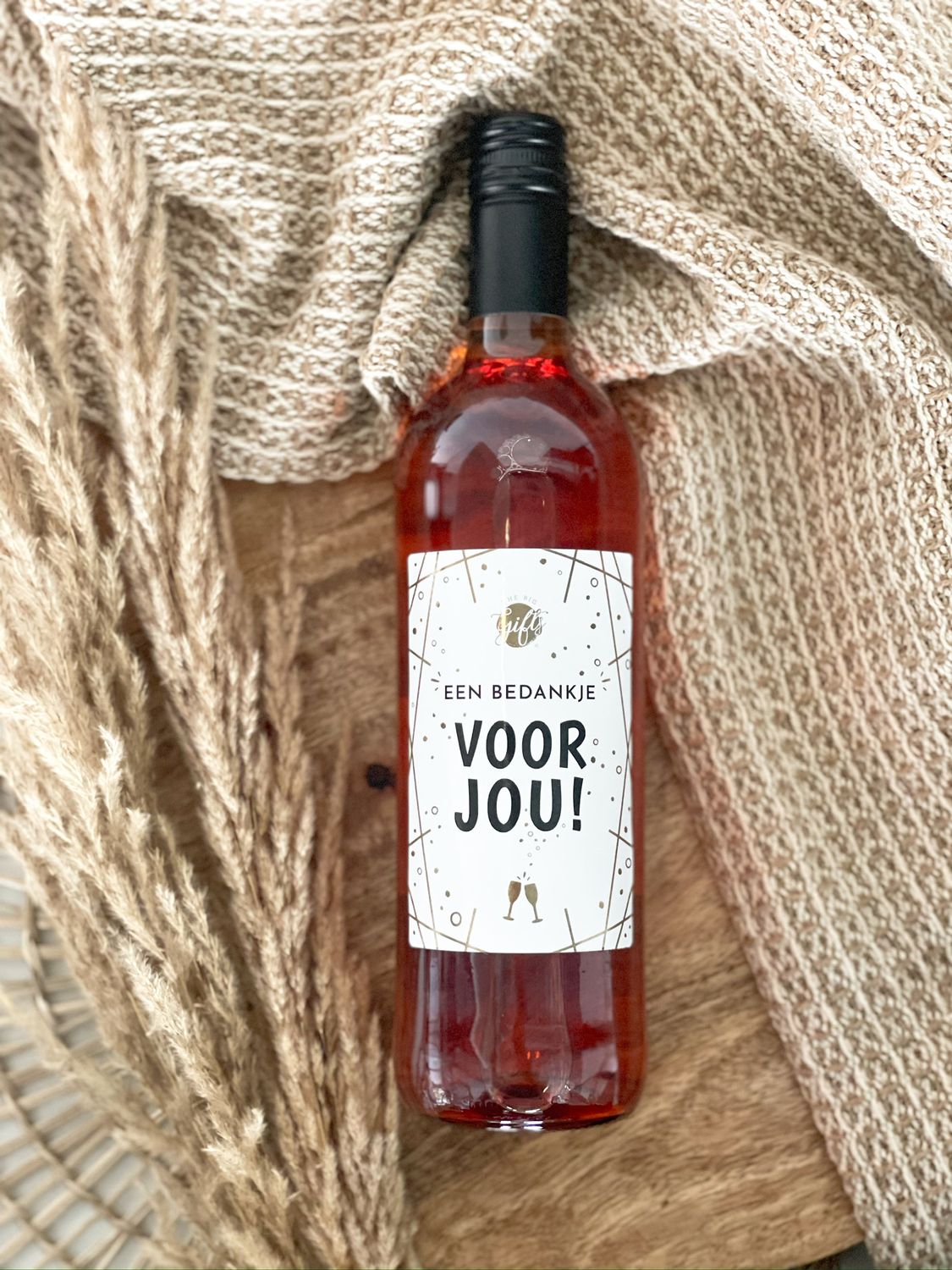 Wijnfles Rosé – Bedankt