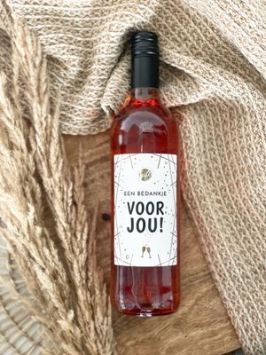 Wijnfles Rosé – Bedankt