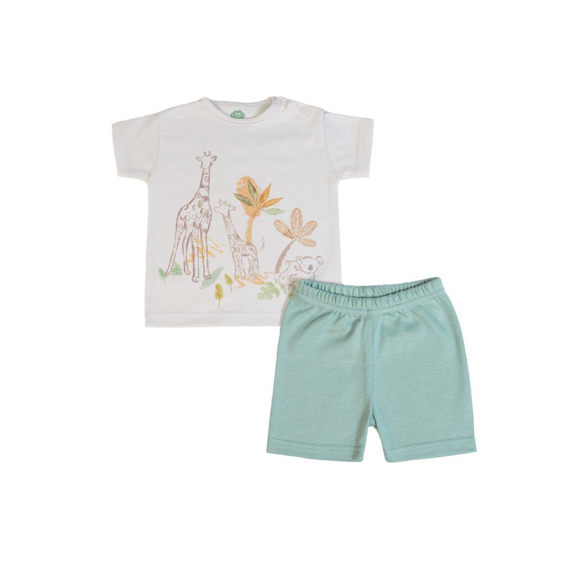 Biologisch T-shirt + korte broek Safari