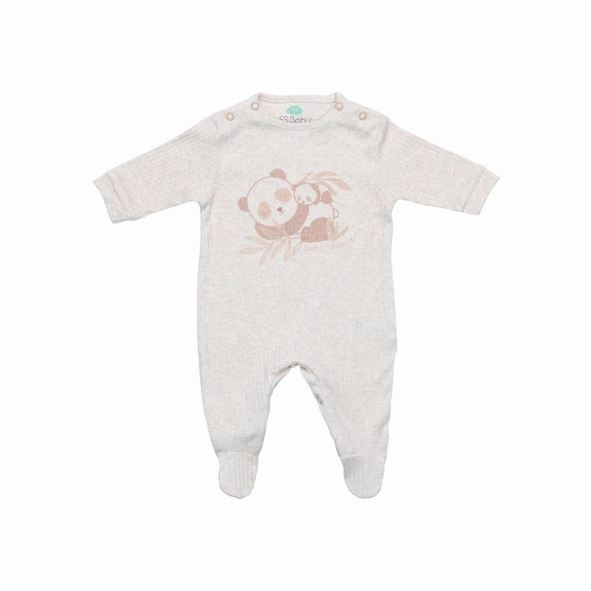 Babypakje geribbeld panda