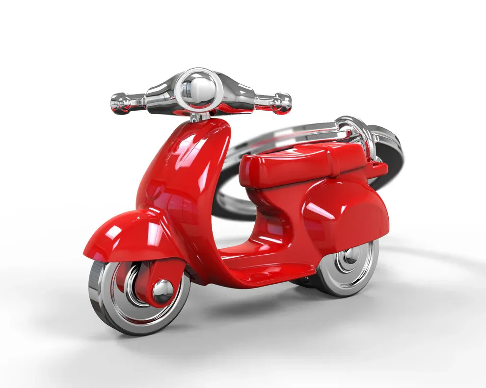 Red Scooter sleutelhanger Meta(l)morphose