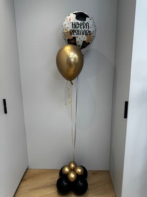Folieballon + latex met afgewerkte voet