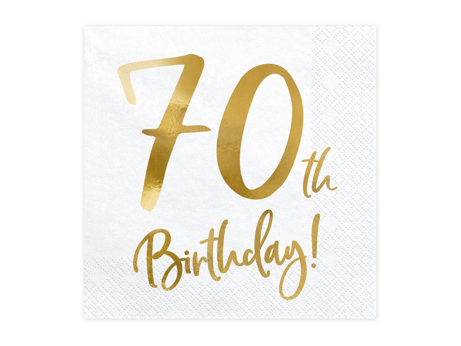 Servetten 70th Birthday goud