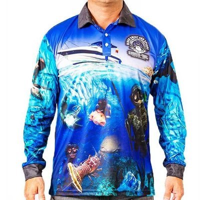 BLOOD SWEAT AND SPEARS - UV sublimated long sleeve Spearfishing shirt