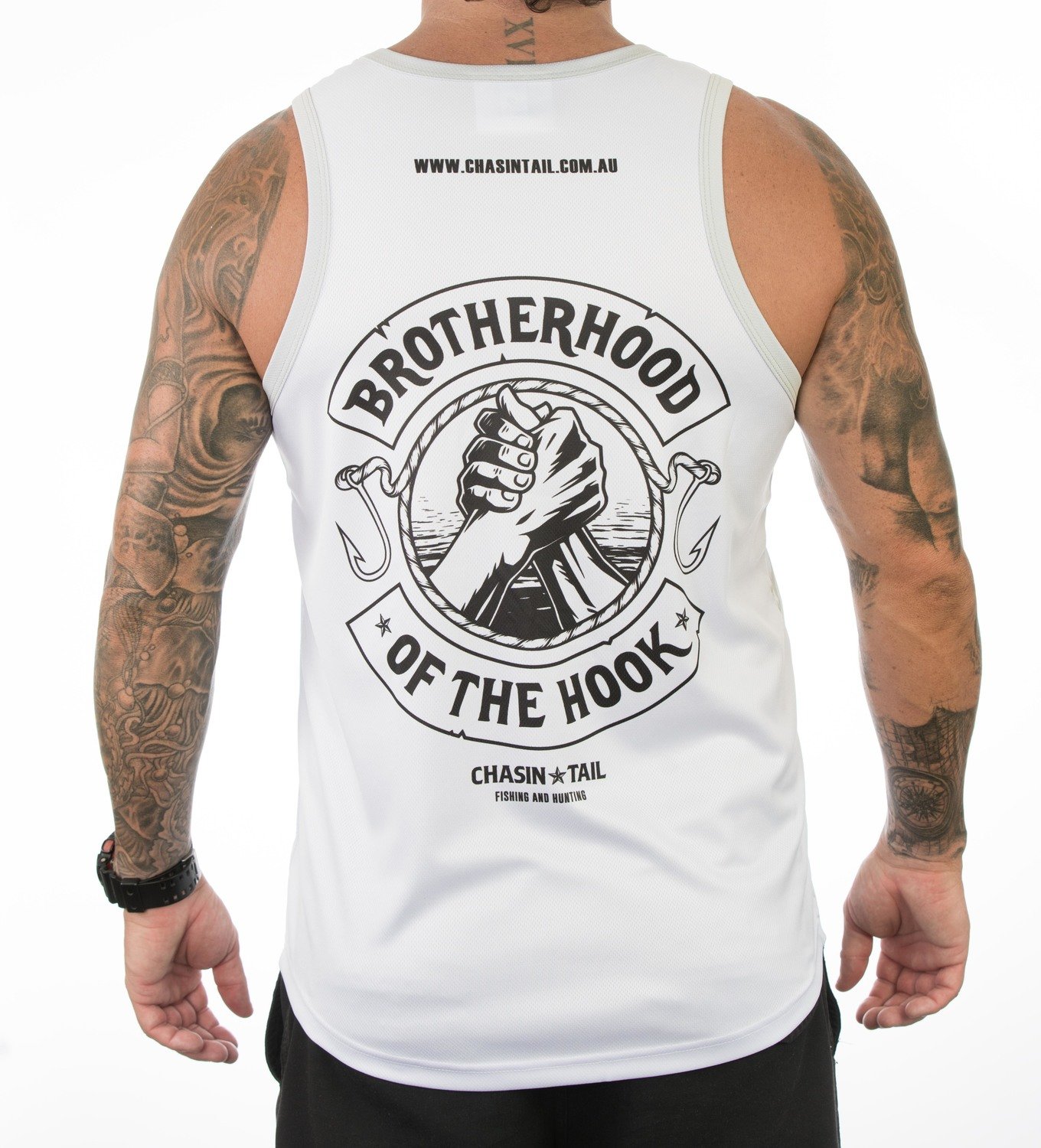 BROTHERHOOD OF THE HOOK singlet / white sublimated