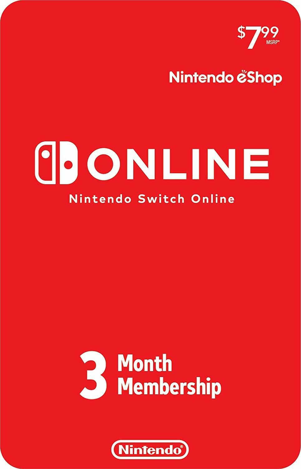 Nintendo Switch Online 3-Month Individual Membership
