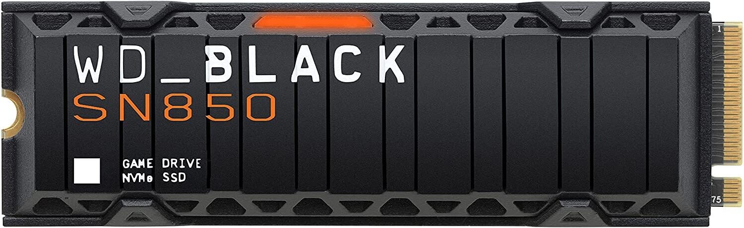 WD_BLACK SN850 NVMe Internal Gaming SSD Solid State Drive with Heatsink - Works with Playstation 5, Gen4 PCIe, M.2 2280, Up to 7,000 MB/s