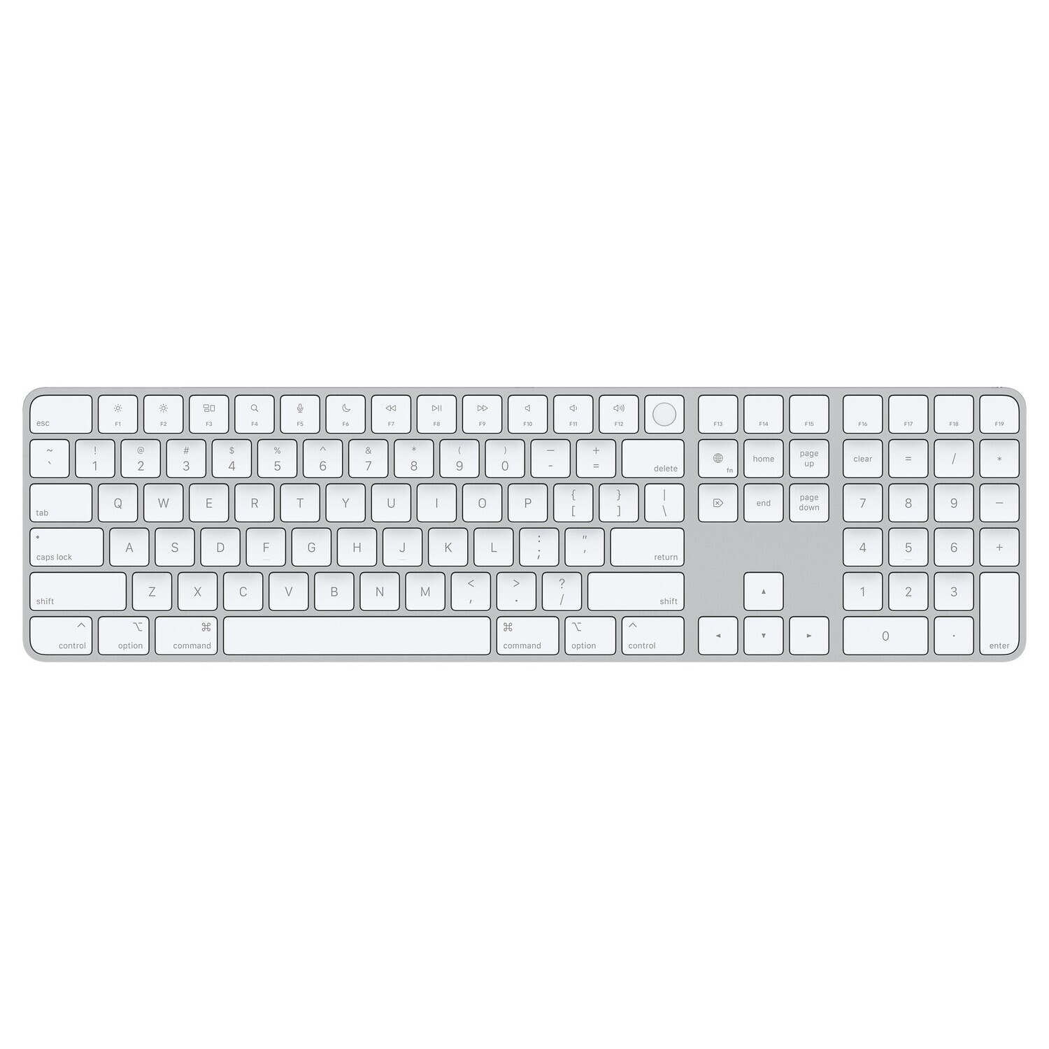 Magic Keyboard with Touch ID and Numeric Keypad for Mac models with Apple silicon - US English - White Keys