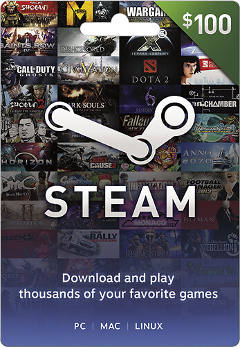 $100 US Global Steam eGift Card