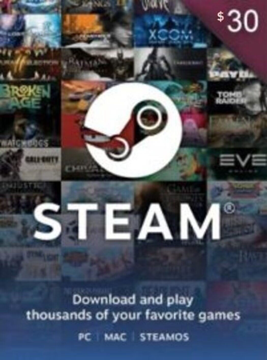 $30 Global Steam eGift Card (US)