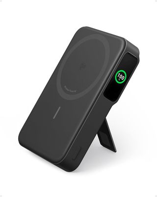 Anker MagGo Power Bank, Qi2 Certified 15W Ultra-Fast MagSafe-Compatible Portable Charger, 10,000mAh Battery Pack with Smart Display &amp; Foldable Stand