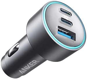 Anker 535 Dual Port Type-C and USB Car Charger 67W Grey