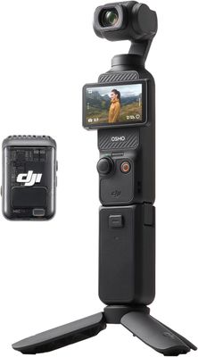 DJI Osmo Pocket 3 Creator Combo, Vlogging Cameras with 1&#39;&#39; CMOS, 4K/120fps Vlog Camera, 3-Axis Stabilization, Face/Object Tracking, Mic Included for Clear Sound