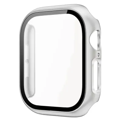 2-1 Hard Watch Case Designed for Apple Watch With Tempered Glass Screen Protector Slim Cover