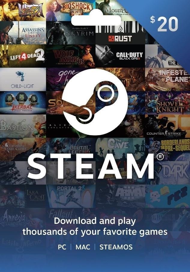 $20 Global Steam eGift Card (US)