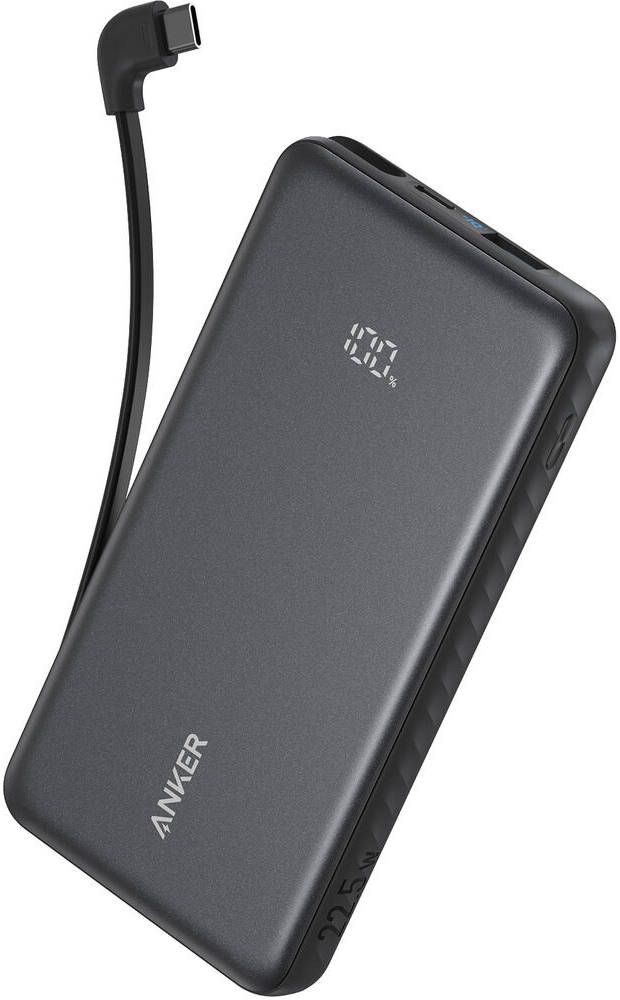Anker Zolo Powerbank 10000mAh 22.5W Fast Charging Power Bank with Built-in USB-C Cable