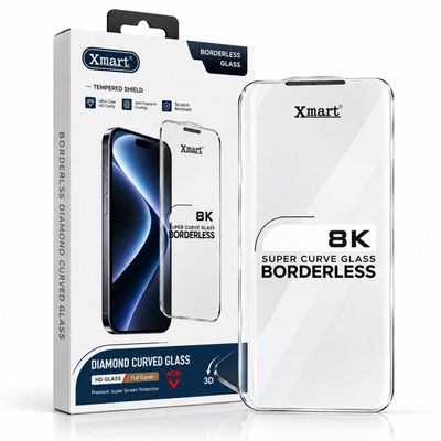 Xmart® 8K Diamond Curved Glass Borderless Screen Protector for iPhone