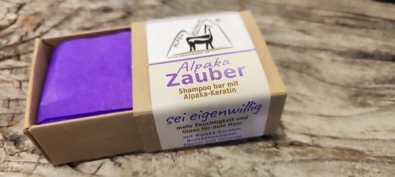 Alpaka Shampoo Bar mit Alpaka Keratin "Alpaka Zauber"