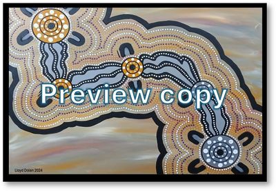 A3 Buralgang the wagadhaany Laminated Print (Artwork image) $9.95each