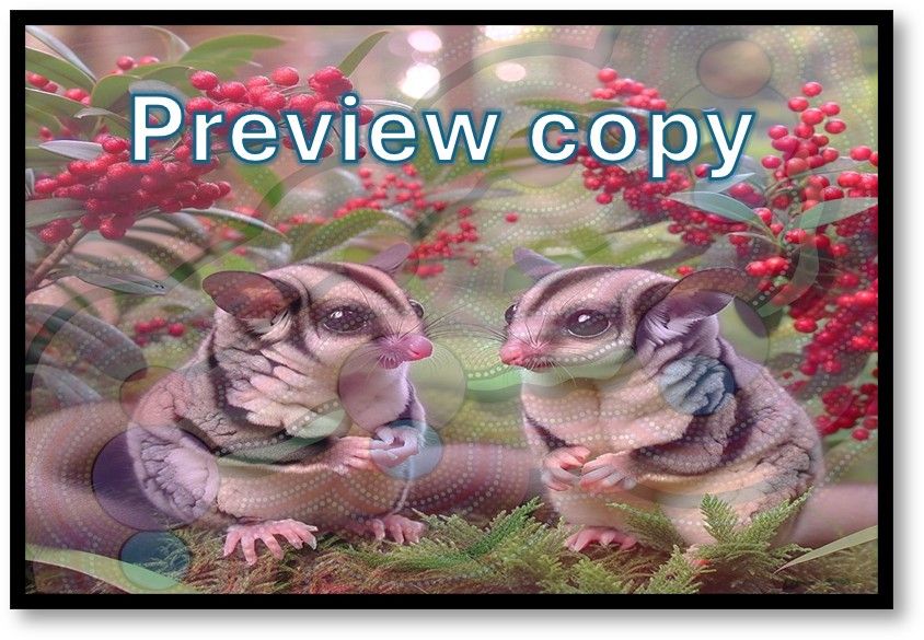 A3 Possum  Laminated Print (story image) $9.95each