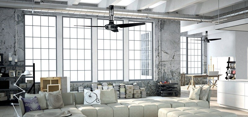 MOMO Design Ceiling Fan and Light 160 cm (30% discount included) - Customizable fan: Choose the size and color of the blades, motor and extension to the ceiling. MOMO Design Ceiling Fan and Light 160 cm (30% discount included) - Customizable fan: Choose the size and color of the blades, motor and extension to the ceiling.