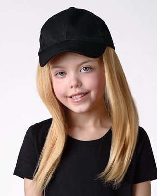 Child Black Cotton Cap Wig