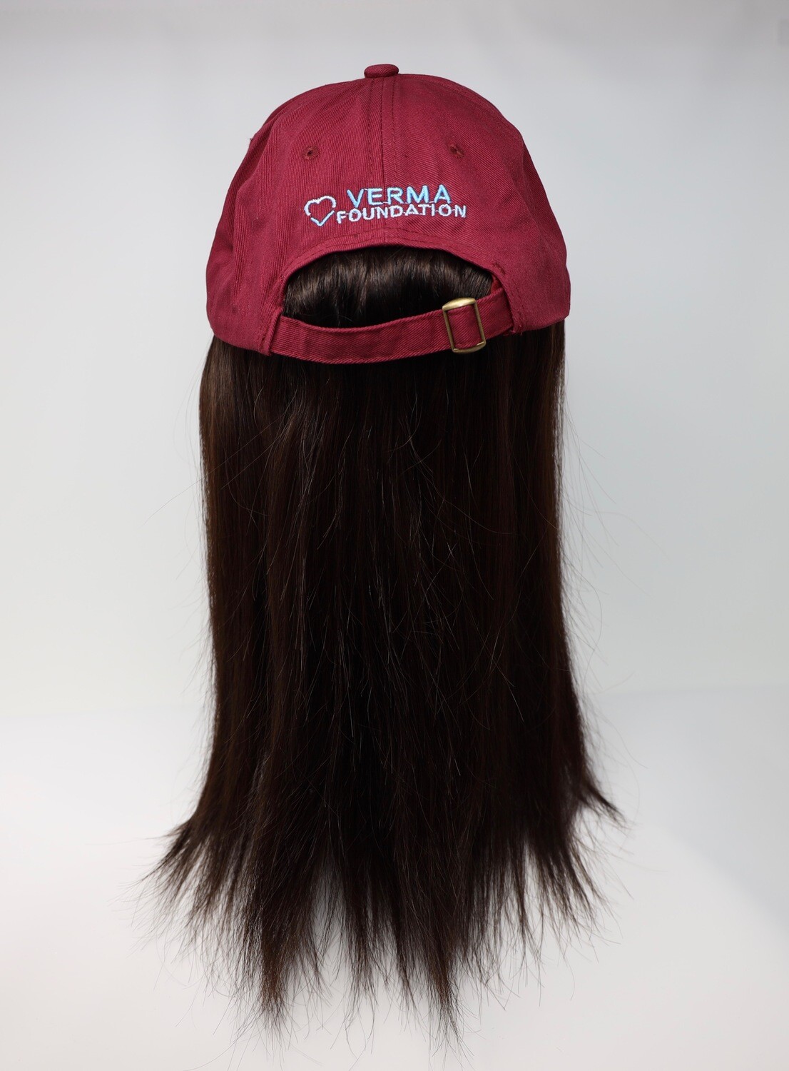 Cotton Cap Wig, Cap Color: Wine Red, Hair Color: 2 Dark Brown