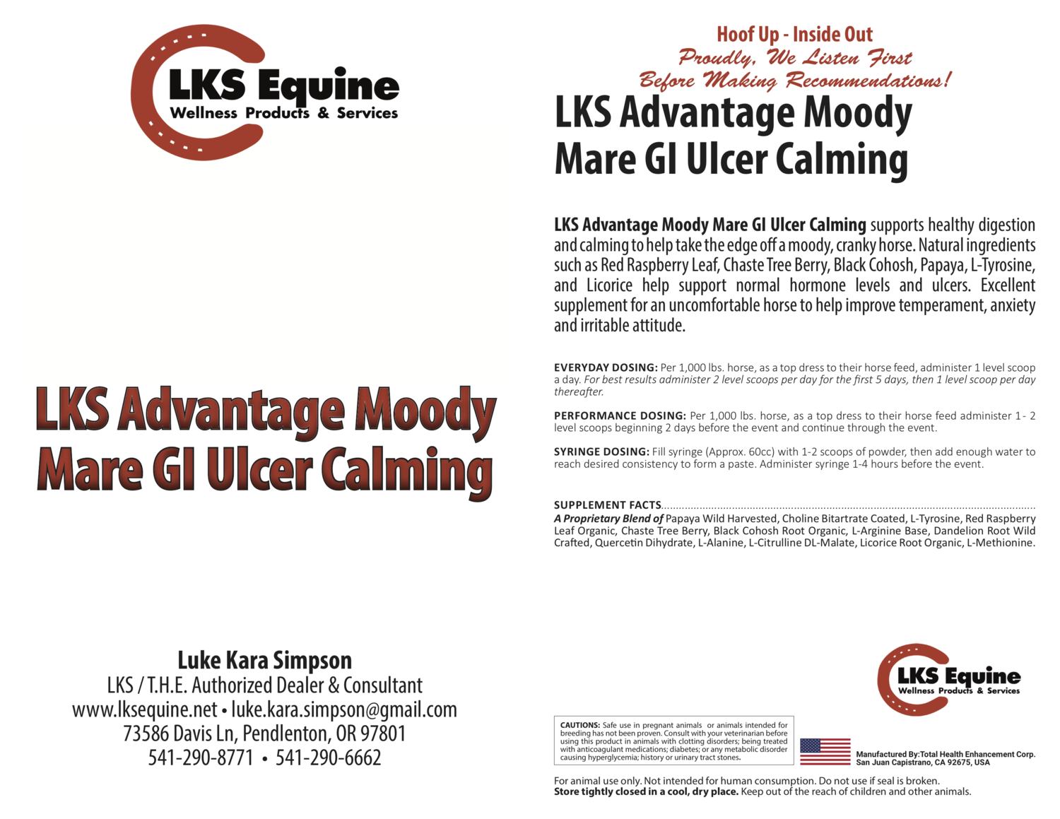 LKS Advantage Moody Mare GI Ulcer Calming