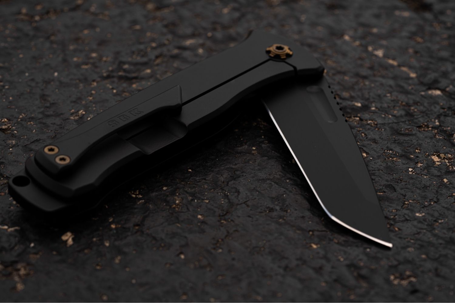 SBK REACHER Tanto - Matte Black Body + Blade **PREFINISHED FOLDER**