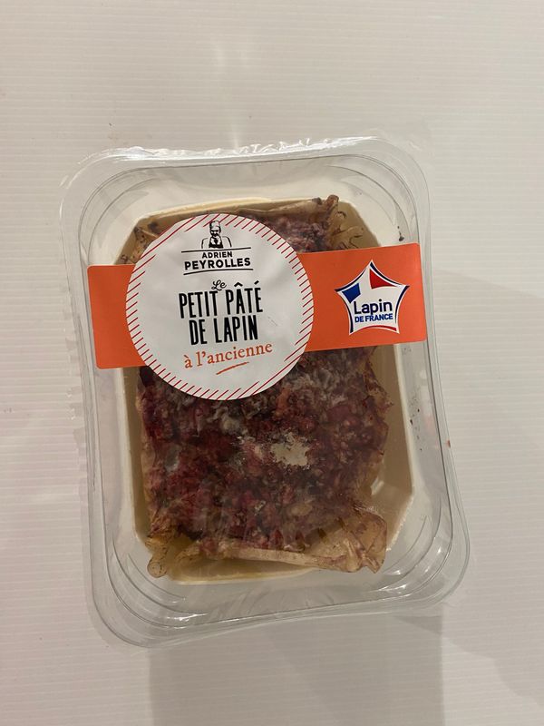 Petit pâté de lapin à l'ancienne Adrien Peyrolles