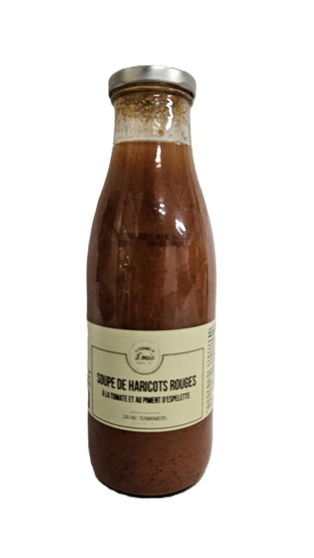 Soupe de haricots rouges à la tomate et au piment d'Espelette