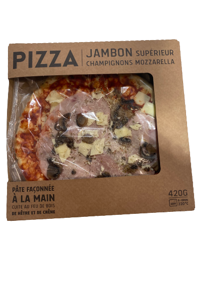 Pizza jambon supérieur champignons mozzarella