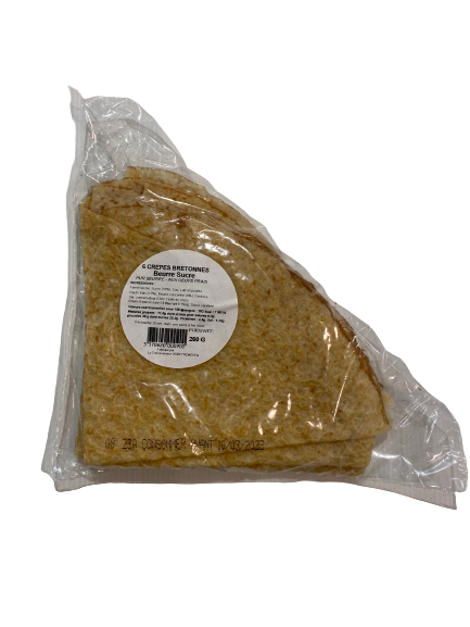 Crêpes bretonnes au beurre et sucre x6 La Tremevenoise