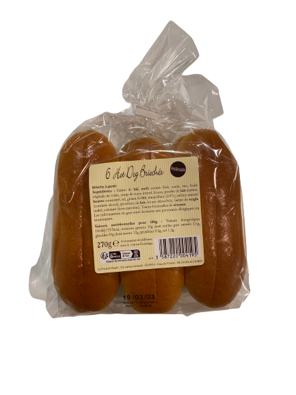 Hot Dog briochés x6 « La Fournée Dorée »