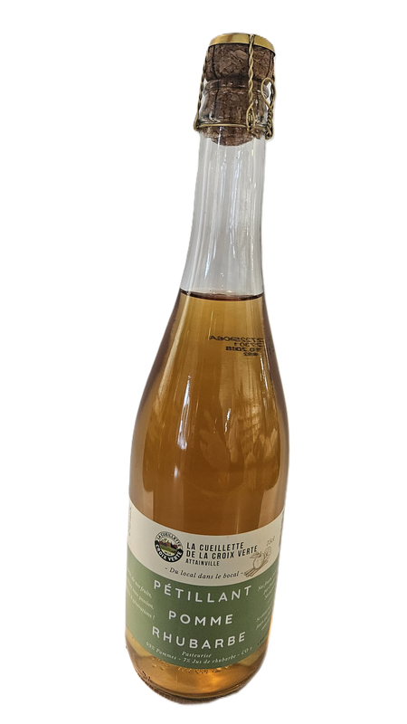 Pétillant de pomme rhubarbe - 75cl