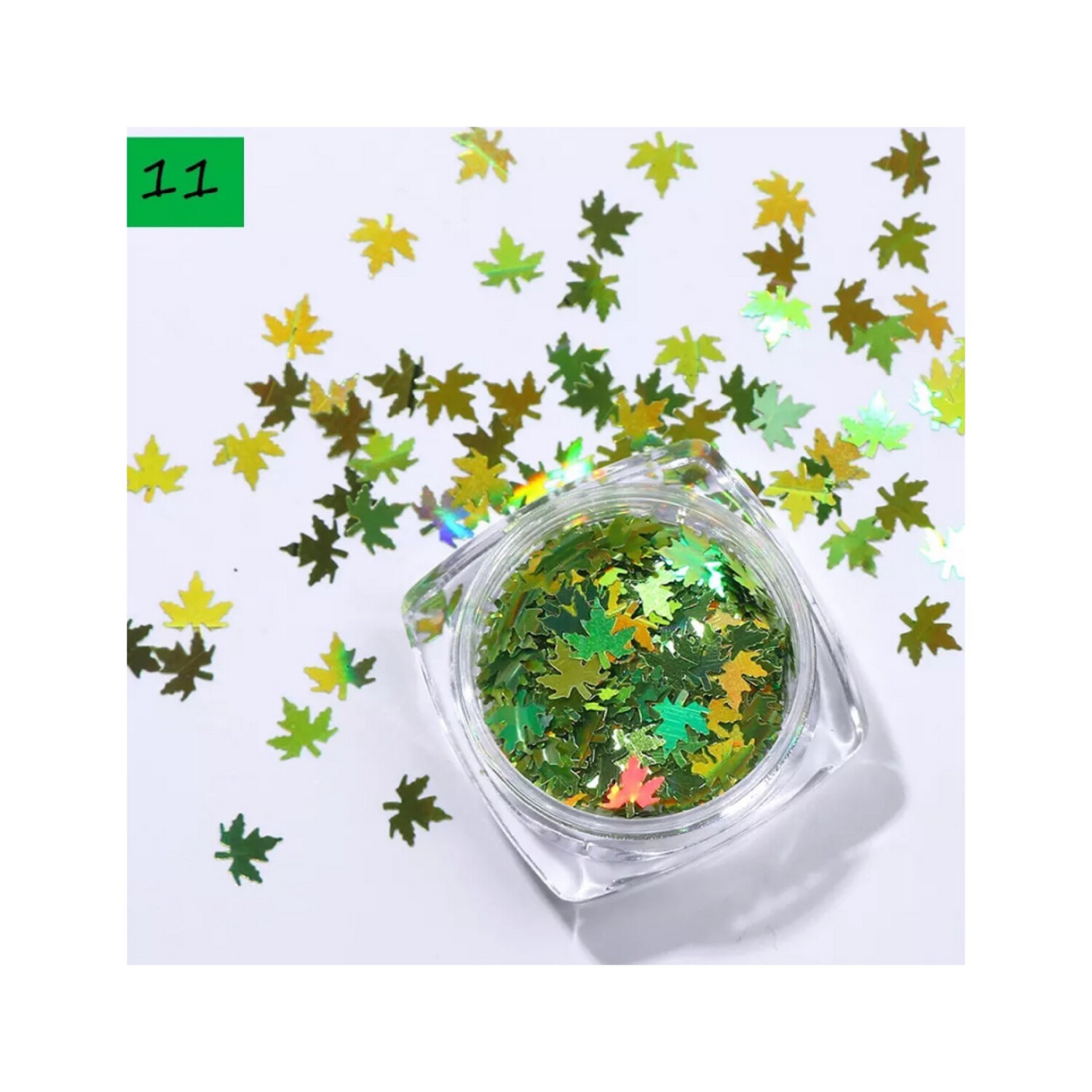 Feuille d’automne vert holo