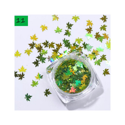 Feuille d’automne vert holo