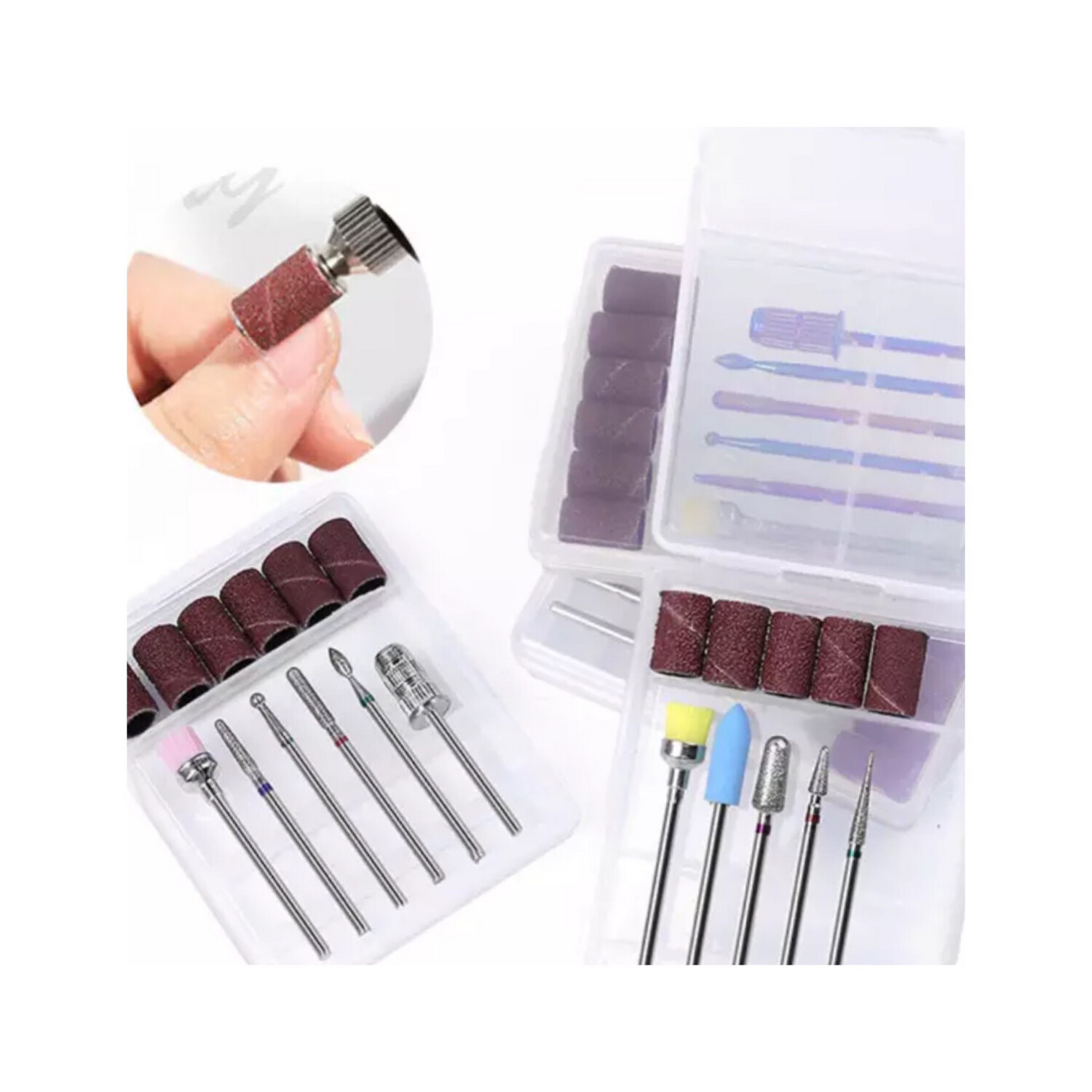 Mèches à ongles en céramique colorées, 6 pièces