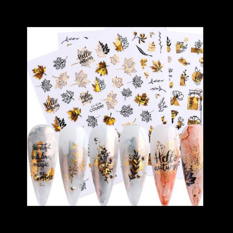 Sticker Feuille d’automne holographique