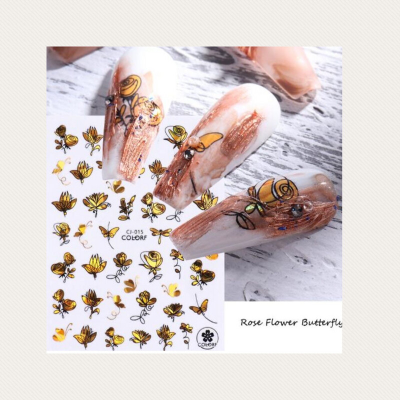 Sticker Fleur holographique