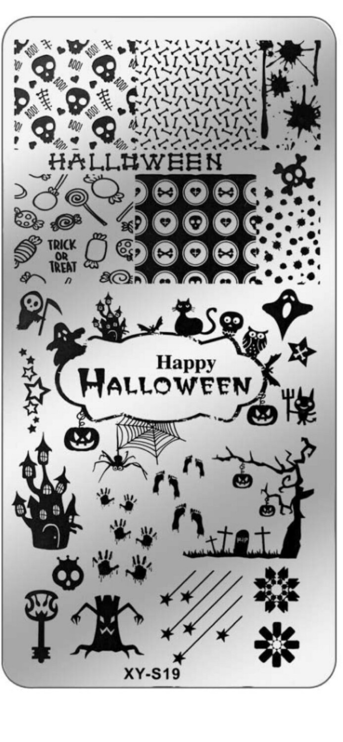 Plaquette de Stamping Halloween suh01