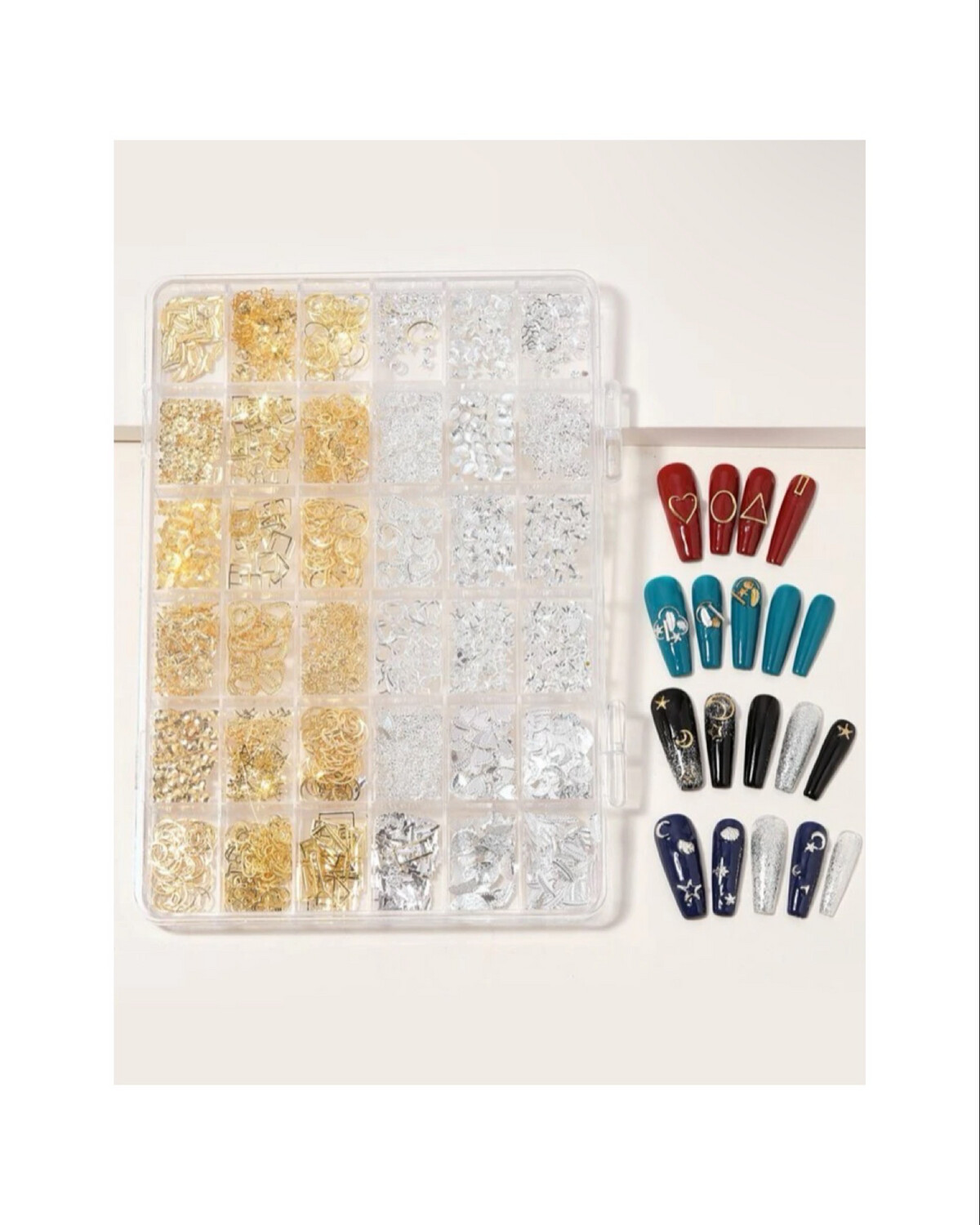 Boîtier forme bijoux Mix argent/or 6676