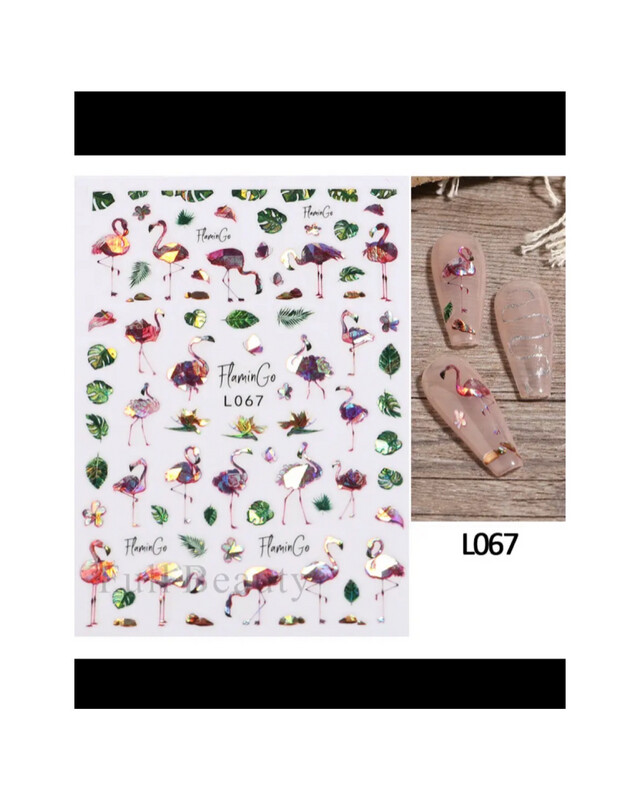 Stickers flamingo rose hollo 3D L067