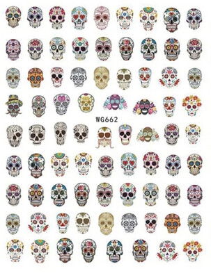 Sticker tête de mort Halloween WG662