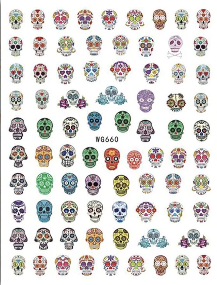 Sticker tête de mort Halloween WG660