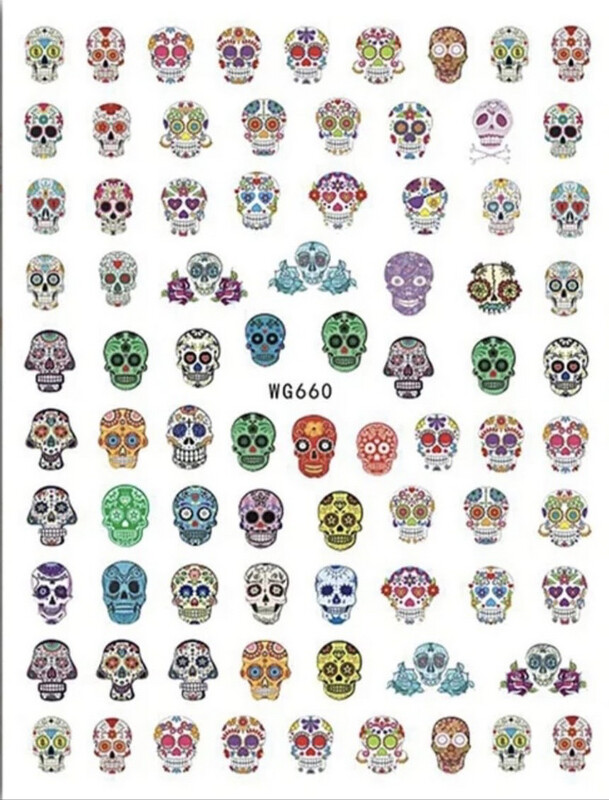 Sticker tête de mort Halloween WG660