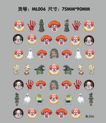 Sticker clown Halloween ML006